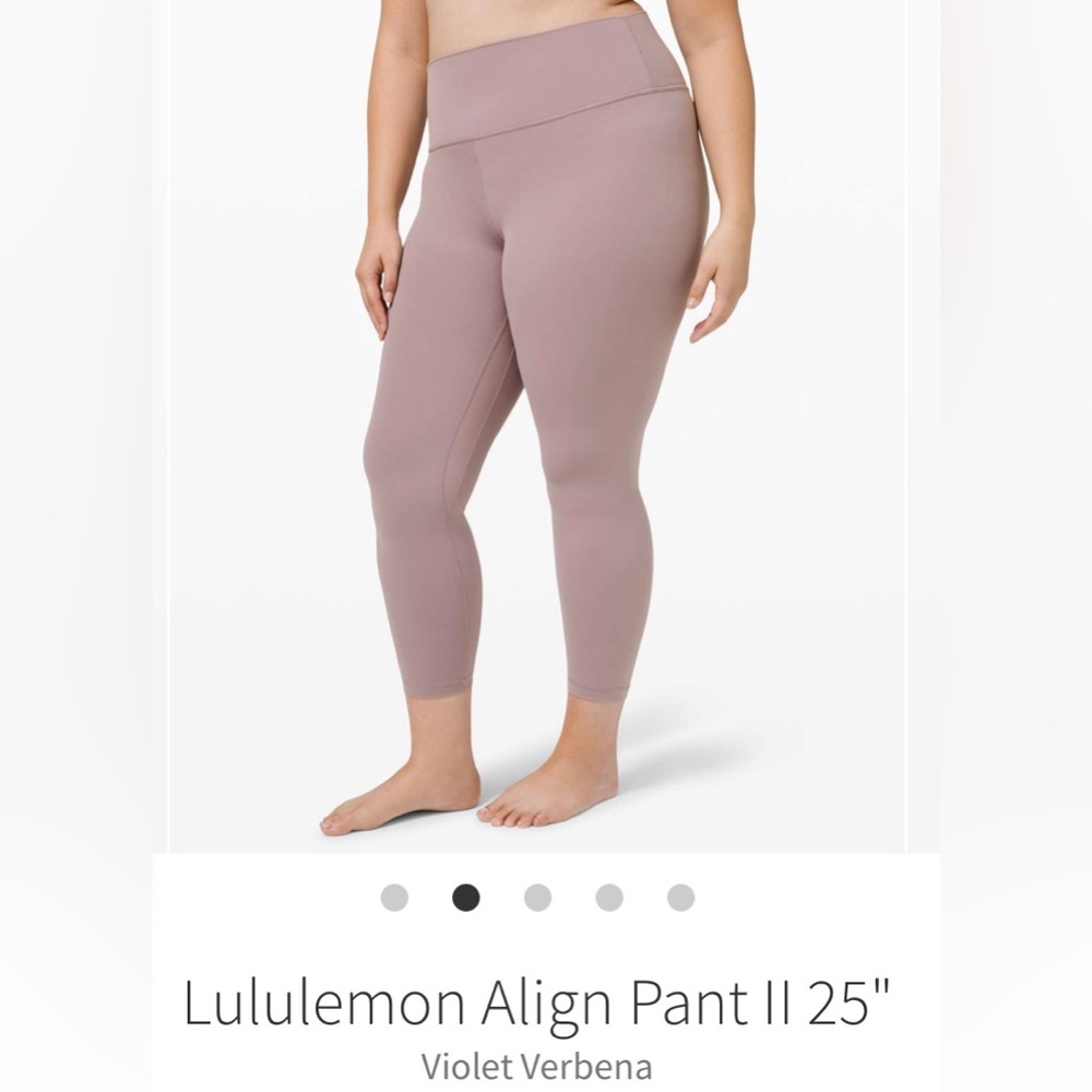 NWT LULULEMON ALIGN 25” ALIGN LEGGINGS SIZE 14 IN COLOR VIOLET VERBENA